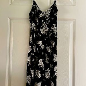 Black and white floral dress